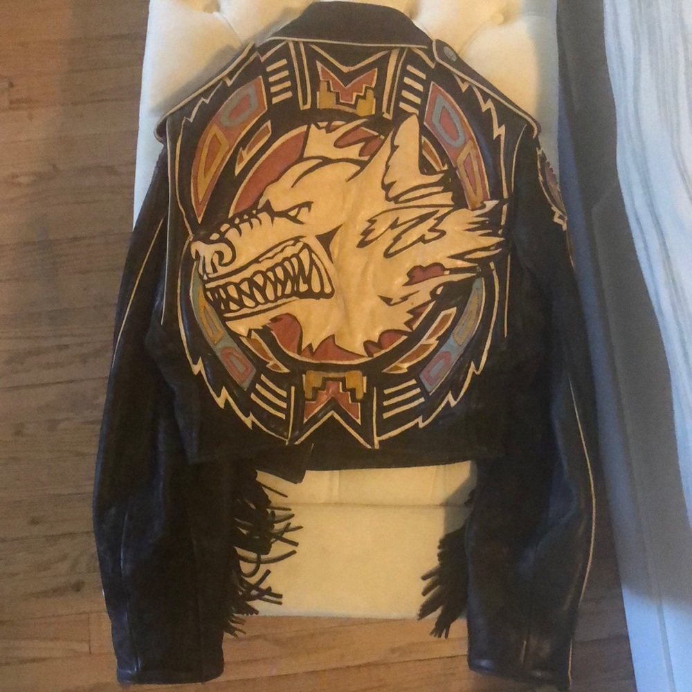 Amazing leather & suede fringe jacket! Never worn!